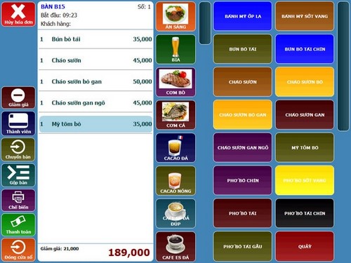 Phần mềm quản lý quán cà phê, trà sữa, nhà hàng tại TP Vinh Nghệ An