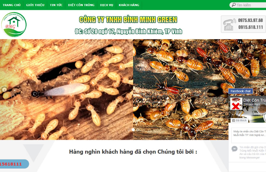 Phun thuốc diệt côn trùng muỗi mối kiến Bình Minh
